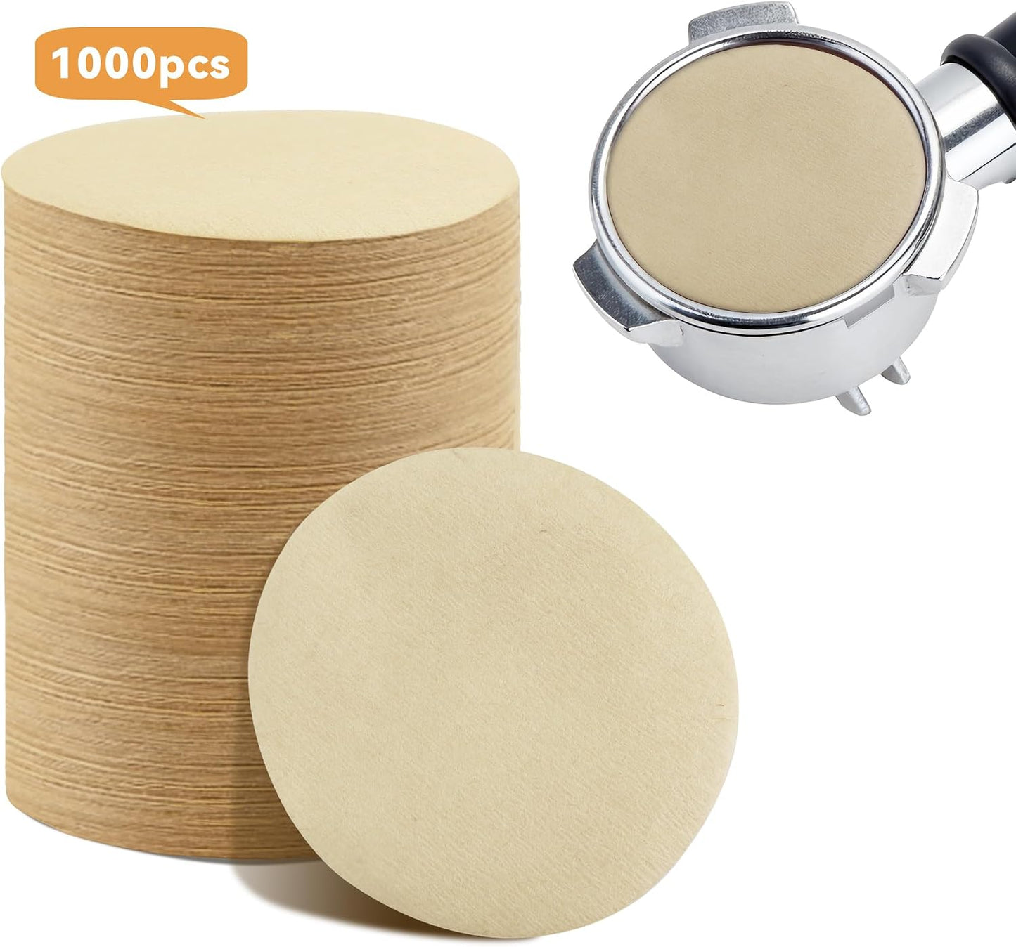 1000 filtros papel café expreso 2.126pulg