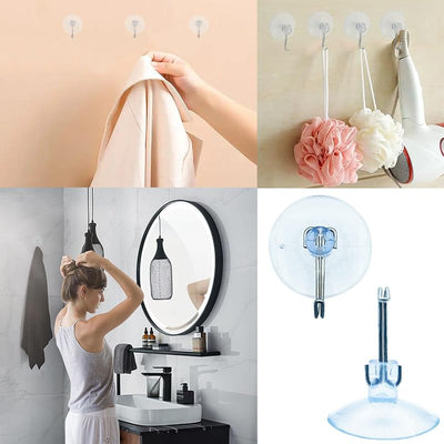 Ganchos ventosa PVC reutilizables para cocina baño