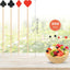 300 Palillos Cóctel Bambú Decoración Fiesta Negro Rojo