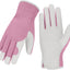 Guantes jardinería cuero duradero para hombre mujer rosa XL