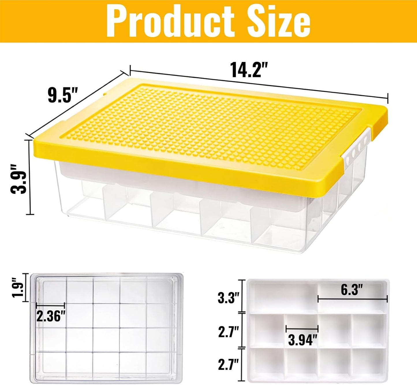 Caja organizadora juguetes 30 compartimentos transparente