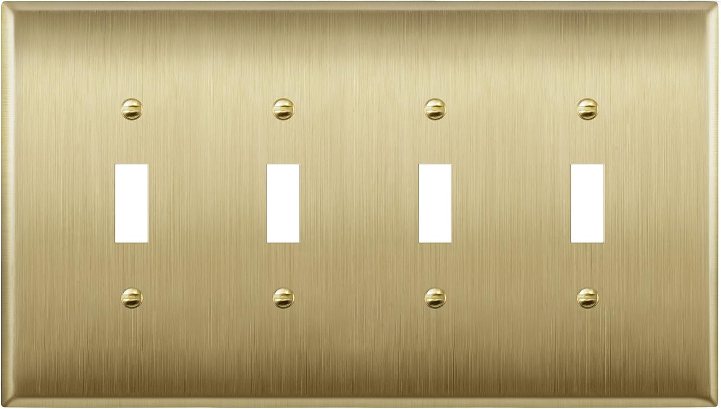 Placa pared acero inox 4.88x8.58pulg pack 1