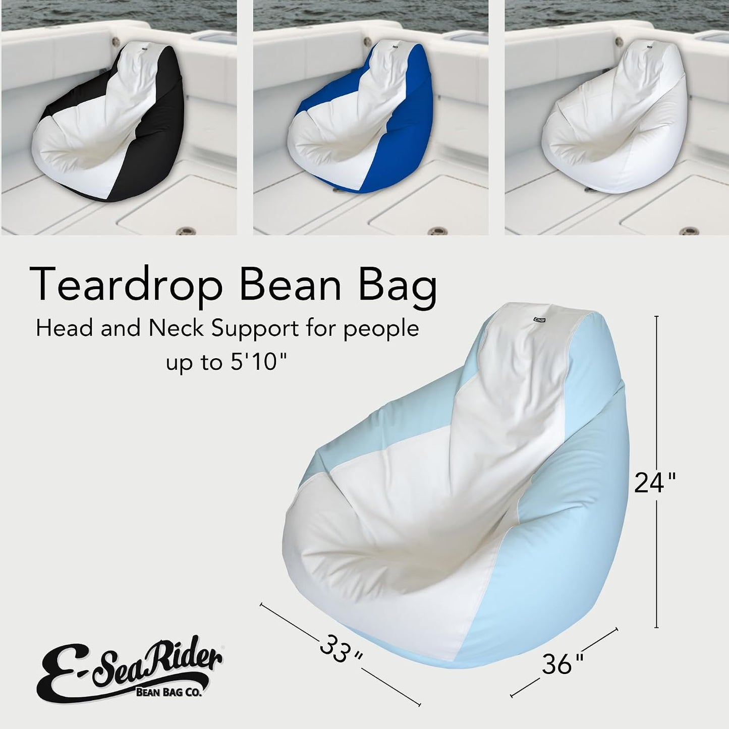 Puf Teardrop para Barco de Plástico Resistente al Agua