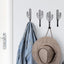 Ganchos decorativos metal negro forma cactus estilo suroeste set 4