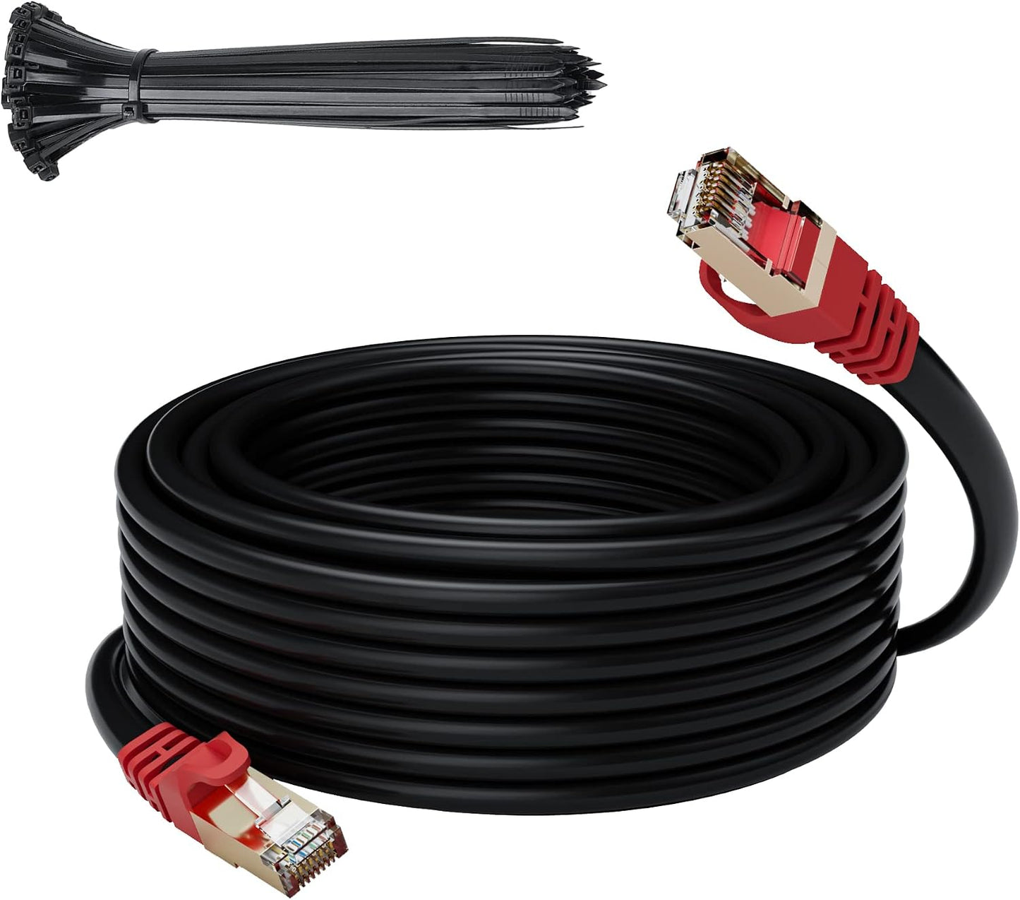 Cable Ethernet Cat7 blindado 10 Gbps 60 pies
