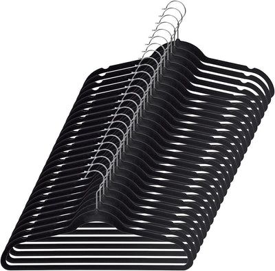 Perchas acero negro interiores 9.25x18" set 25