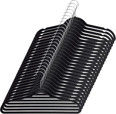 Perchas acero negro interiores 9.25x18" set 25