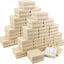 Cajas regalo cartón joyas 80uds 3.5x3.5x1" con algodón tapa