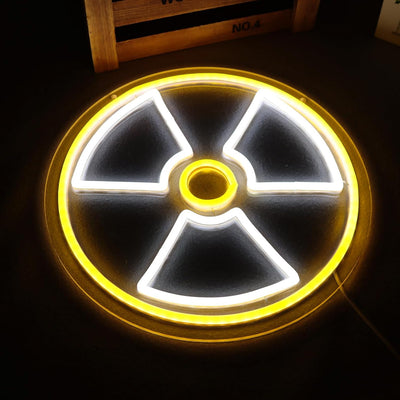 Señal neón radiación nuclear LED para dormitorio