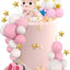 30 Pzas Decoración Rosa para Tarta Bebé Niña