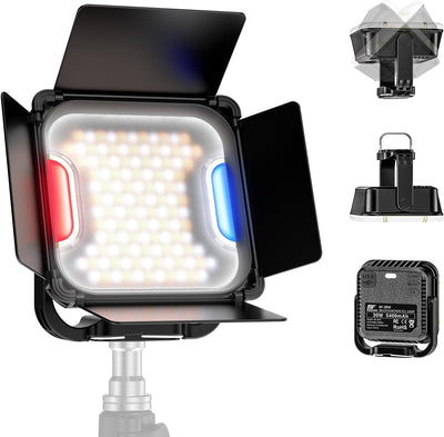 Luz LED video 4 colores 2500K-9000K CRI 95 recargable