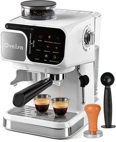 Máquina Espresso Profesional para Casa y Oficina Blanco