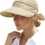 Sombrero sol 2en1 mujer con cremallera UV rápido