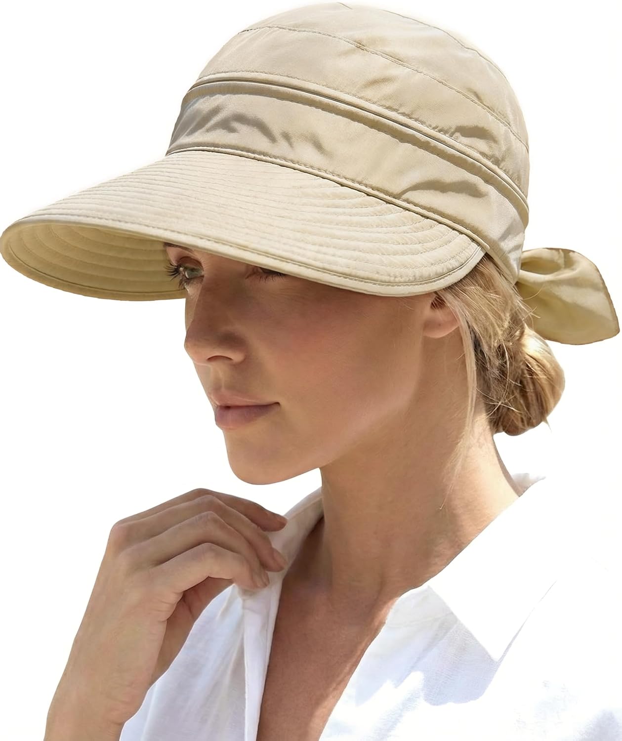 Sombrero sol 2en1 mujer con cremallera UV rápido