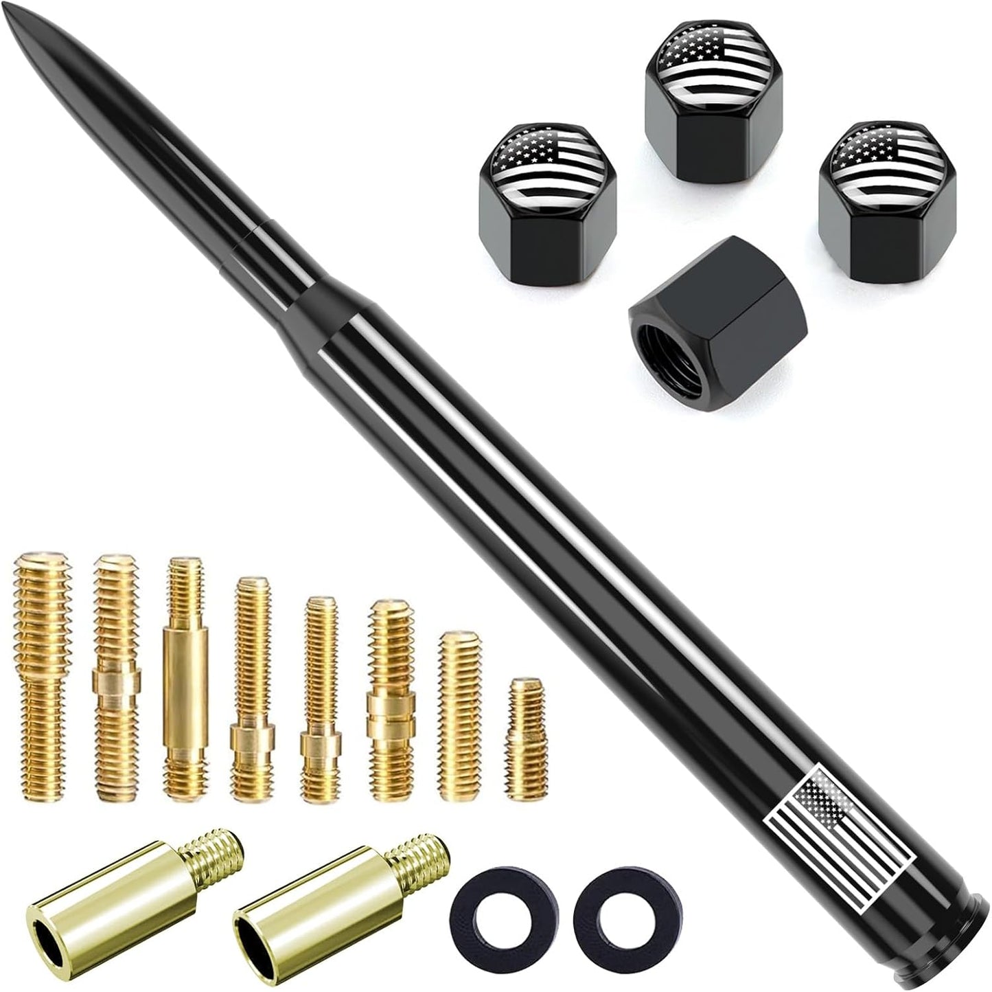 Antena bala 8pulg para auto camión reemplazo universal