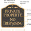 Señales No Trespassing 12x12pulg metal 4 Pzas negro