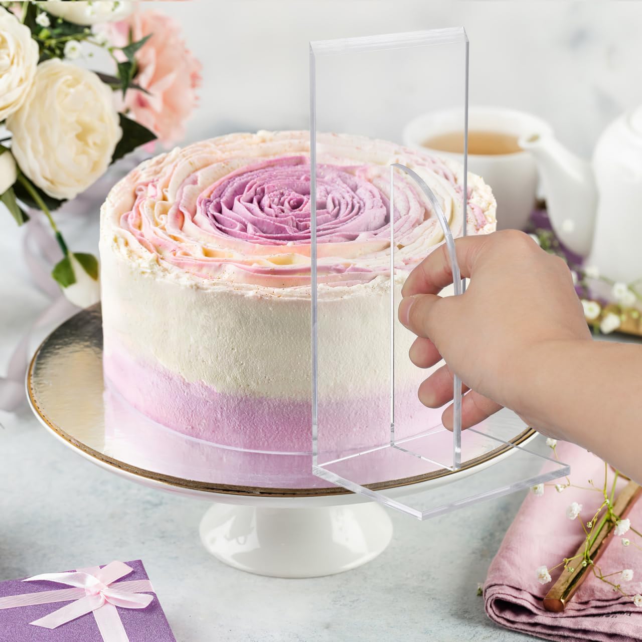 Raspador acrílico pastelería 8.6pulg herramienta glaseado