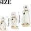 3 Adornos Fantasma Halloween Araña Madera