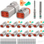 Kit 8 Conectores Automotrices 16 Contactos 14-20AWG Grises