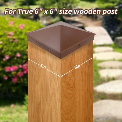 Tapa poste piramidal aluminio 6x6pulg negro mate