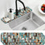 2 Tapetes Protectores Salpicaduras Cocina Baño Floral 23.6x5.5pulg