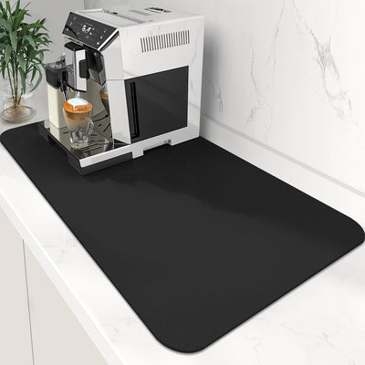 Tapete café absorbente para secar platos 17x30 negra
