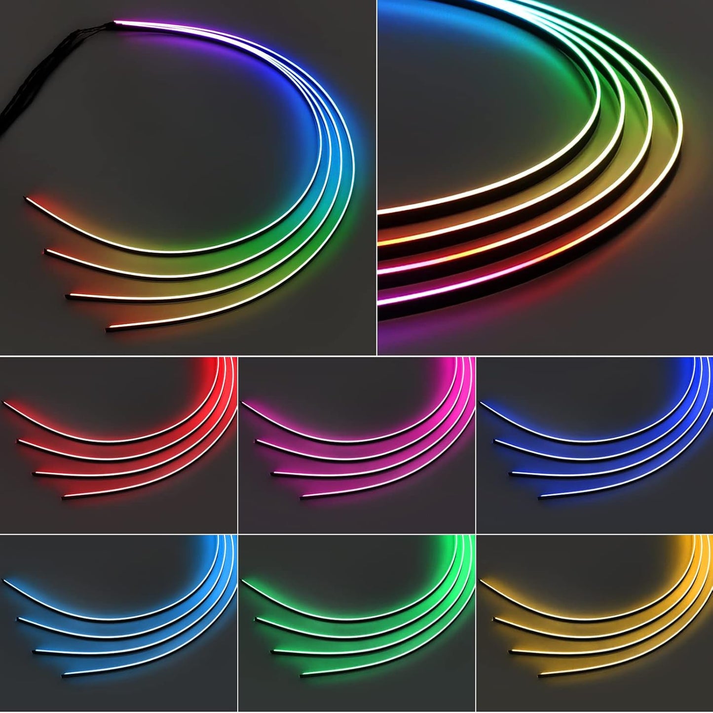Tira luces LED acrílica Dreamcolor 29.5" para auto