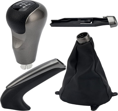 Pomo palanca 5 velocidades cuero Honda Civic 06-11 set 3