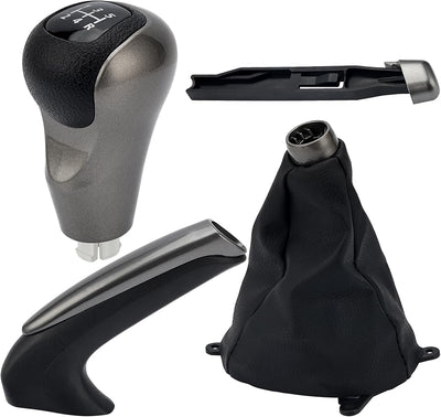 Pomo palanca 5 velocidades cuero Honda Civic 06-11 set 3