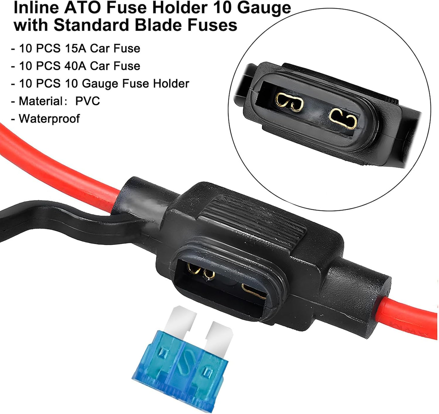 Portafusibles 12V ATC/ATO 15A pack 10