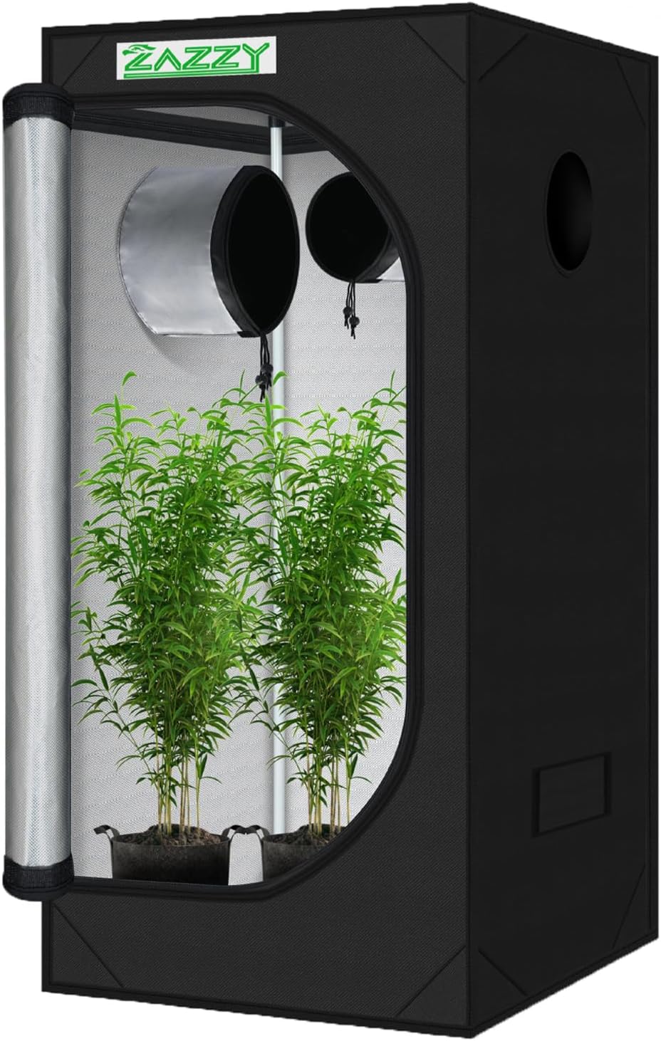 Tienda cultivo 3x3pies Mylar reflectante con ventana y