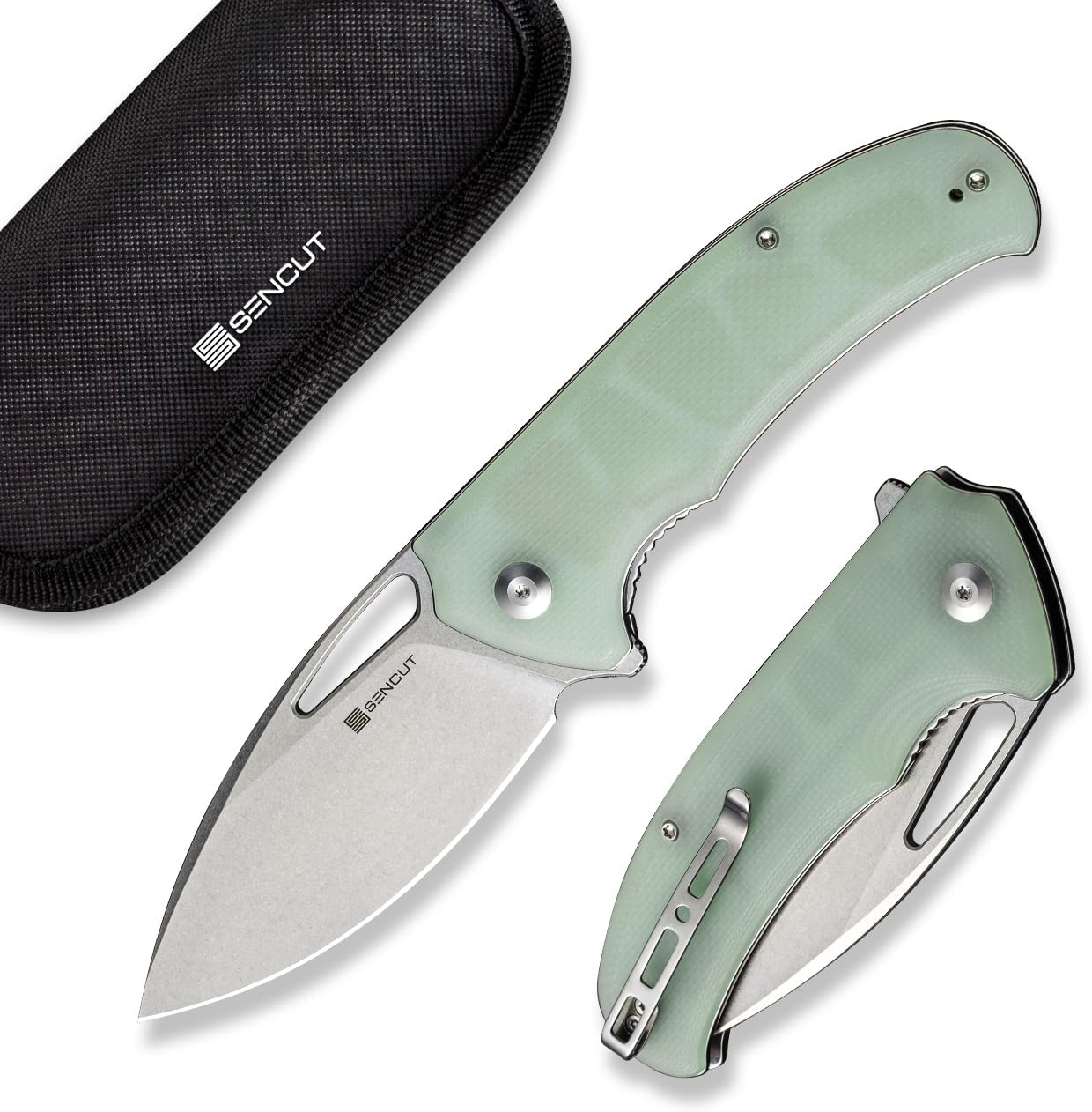Cuchillo EDC plegable hoja 3.7pulg mango G10 camping