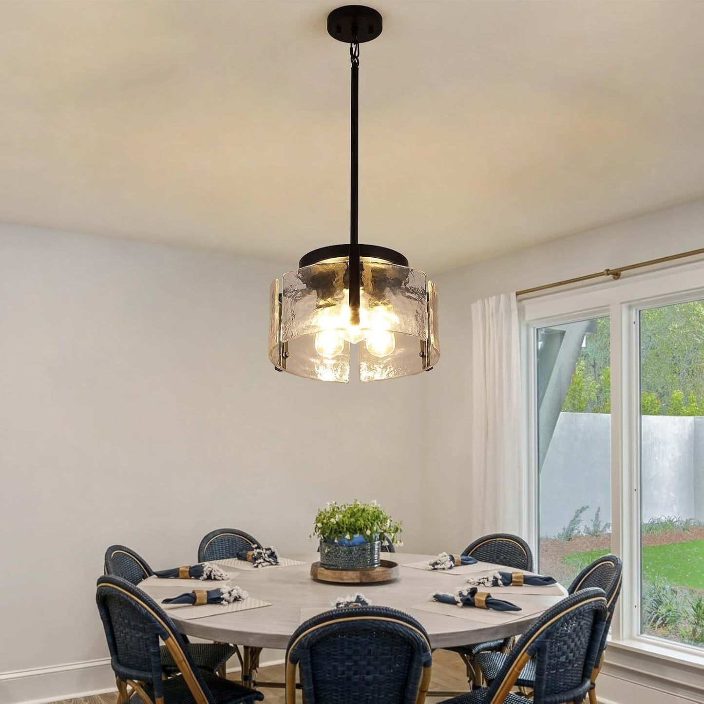 Candelabro negro moderno para comedor y cocina