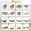 Fundas sillas patio 35x37x38pulg pack 2 verde gris