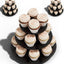 Torre Soporte Cupcakes Pack 3 Negro 3 Niveles Cartón