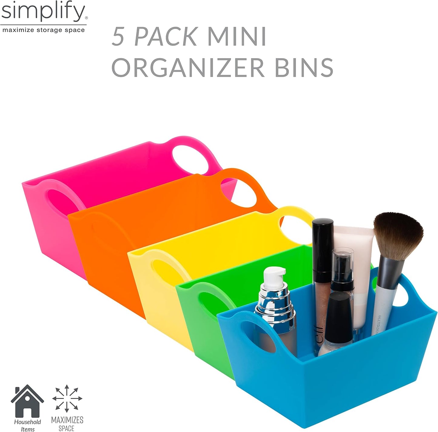 5 Pzas Mini Contenedores Organización Oficina