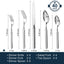 Set 40 Pzas Cubiertos Plata Retro Acero Inox 18/10