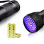 Linterna UV detector orina mascotas y chinches 12-21 LED