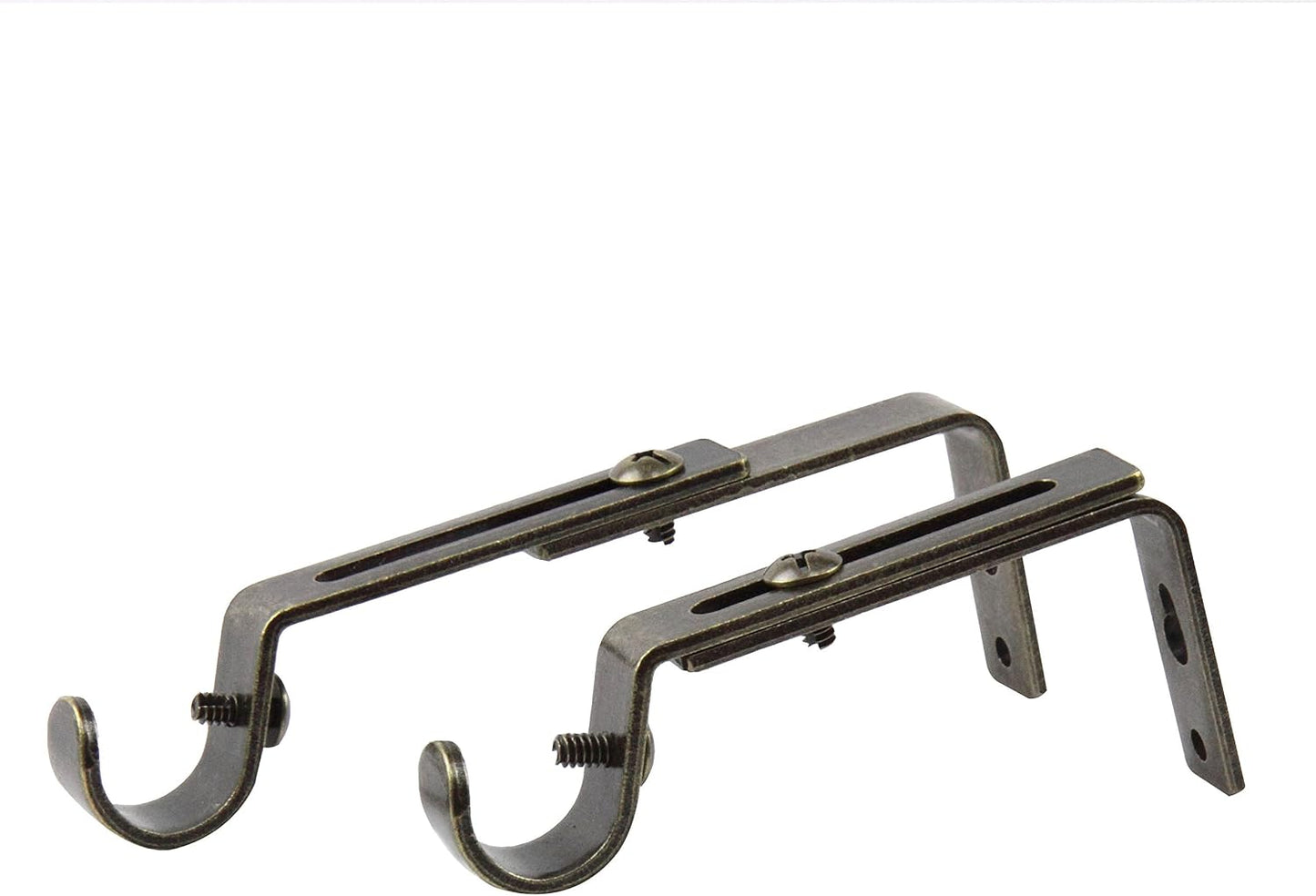 2 Pzas Soporte Ajustable 3/4 4-5 a 1/2 Latón Antiguo