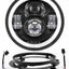 Faros LED 7pulg Halo DRL para Harley Touring 6500K blanco