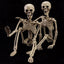 2 Esqueletos Halloween 40pulg Articulado Decoración