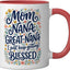 Taza Cerámica con Flor para Mujer Roja/Blanca