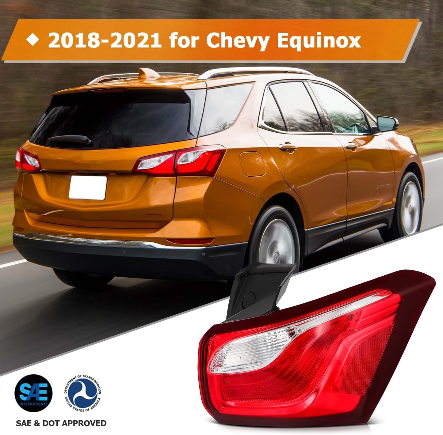 Conjunto luz trasera Chevy Equinox lente roja derecha