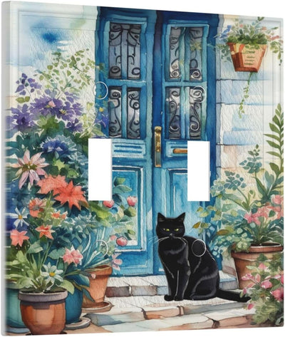 Cubiertas decorativas para interruptor arte gato 2 gang