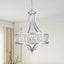 Candelabro cristal cromado 20" 5 luces comedor