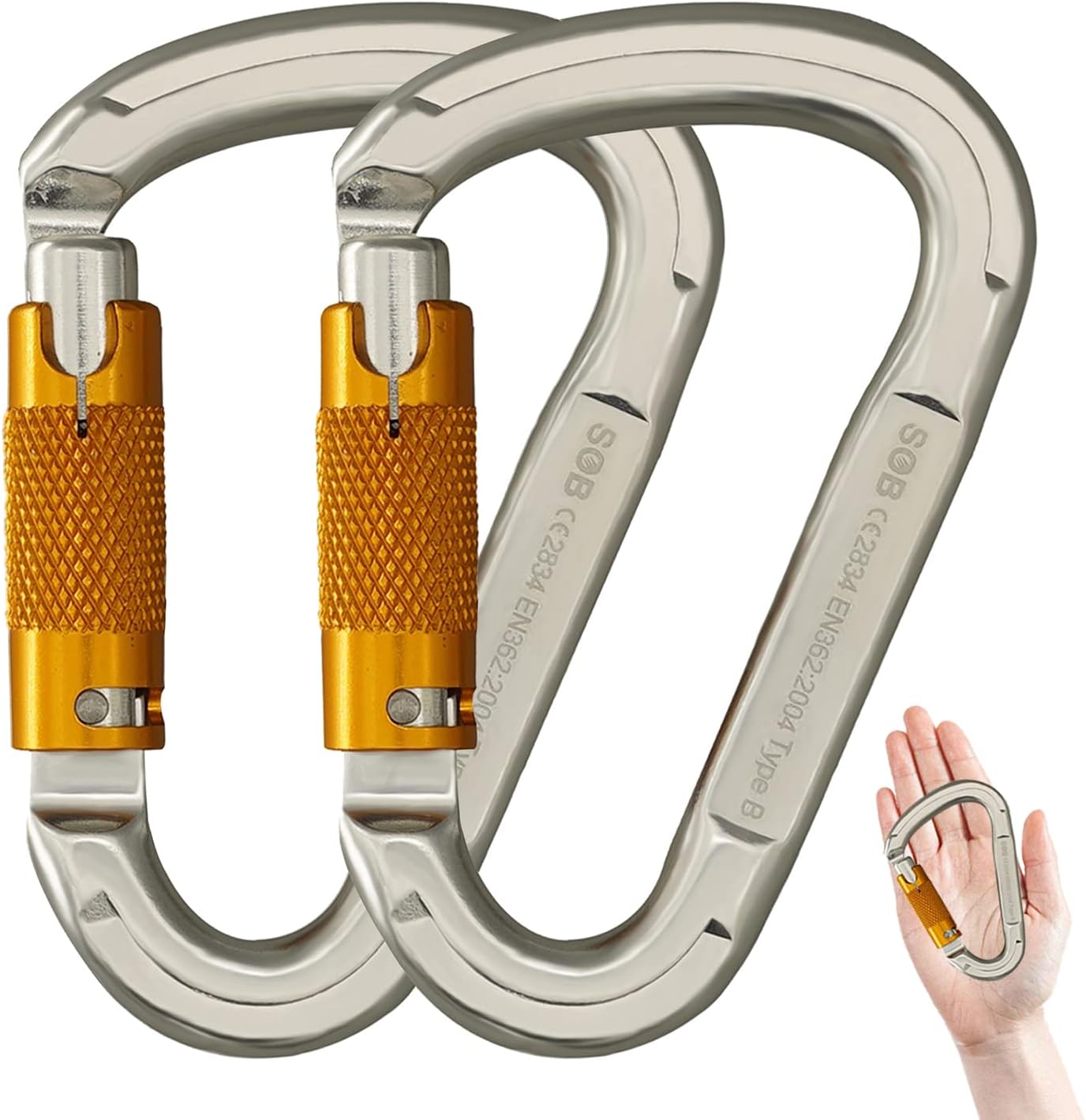 Clips mosquetón escalada bloqueo automático alta resistencia