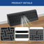 4 Rejillas Ventilación Suelo 18pulg Negro Difusor