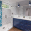 Grifo baño central 2 manijas 4pulg cromo pulido