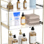 Organiz. encimera baño 3 niveles acrílico soporte cosméticos