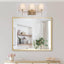 Lámpara pared baño 3 luces tela blanca moderna